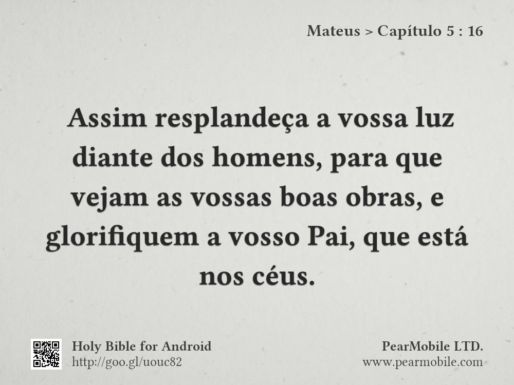 Mateus, Capítulo 5:16